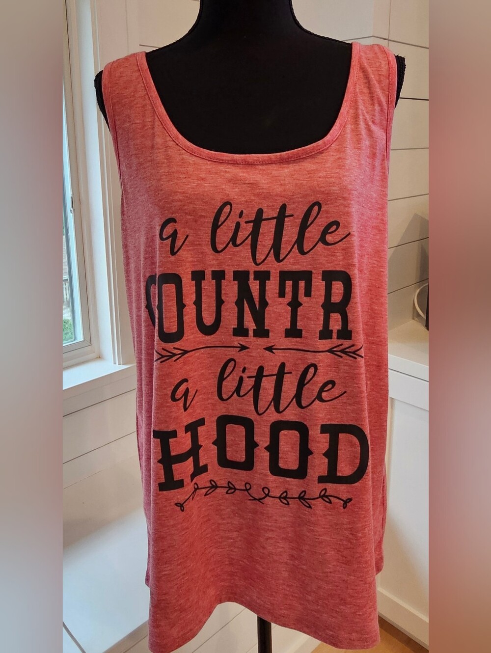 Women's Graphic Tank Top - 'A Little Country A Little Hood'